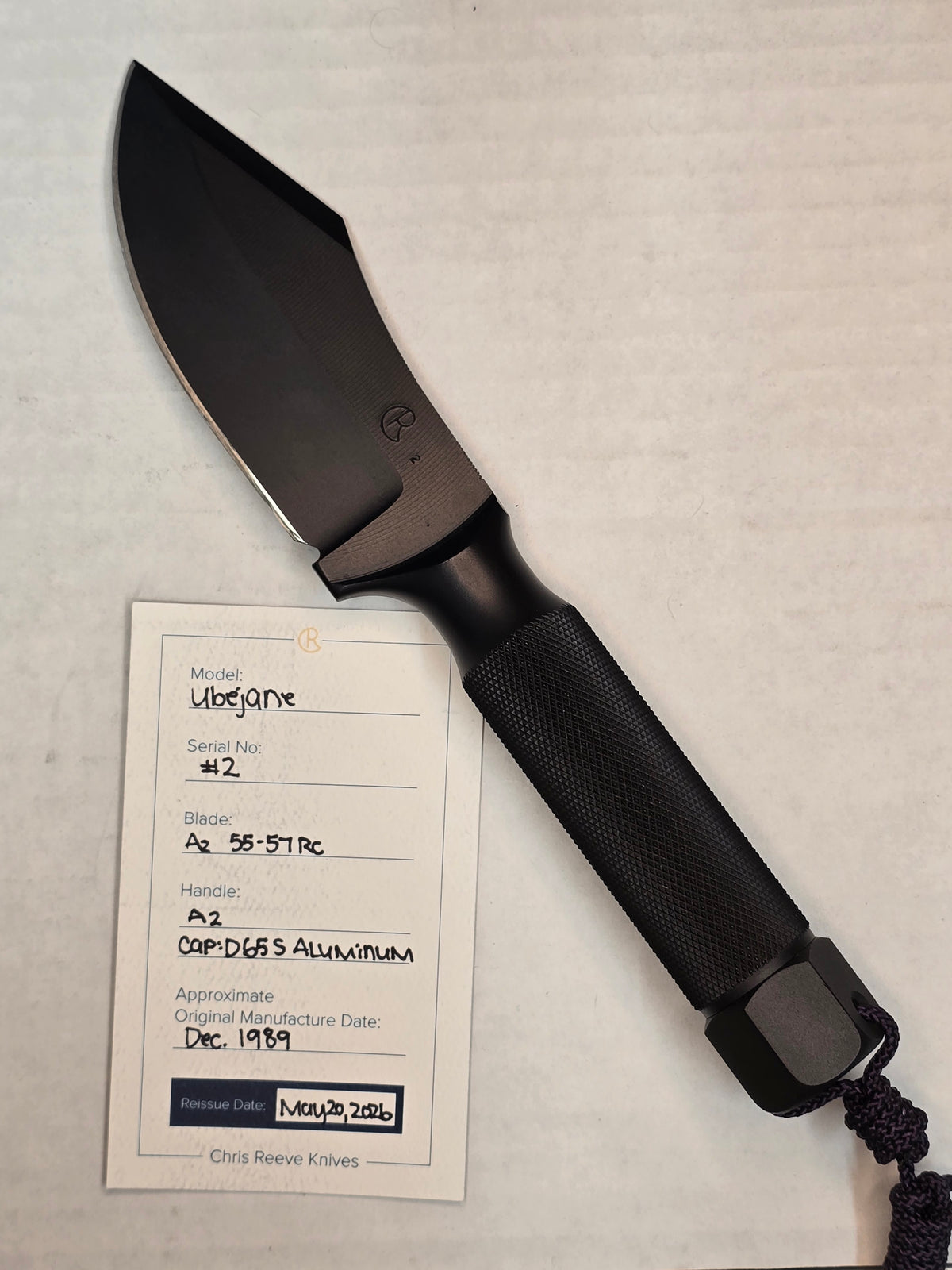 Chris Reeve Rare Ubejane Integral Fixed Blade