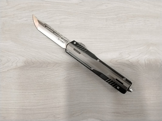 No Limit Night Stalker II OTF Automatic Knife Gray (3.87" Satin)