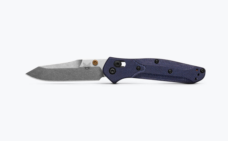 Benchmade Mini Osborne 945-04 AXIS Lock Knife Denim Micarta (2.9" SW M390)