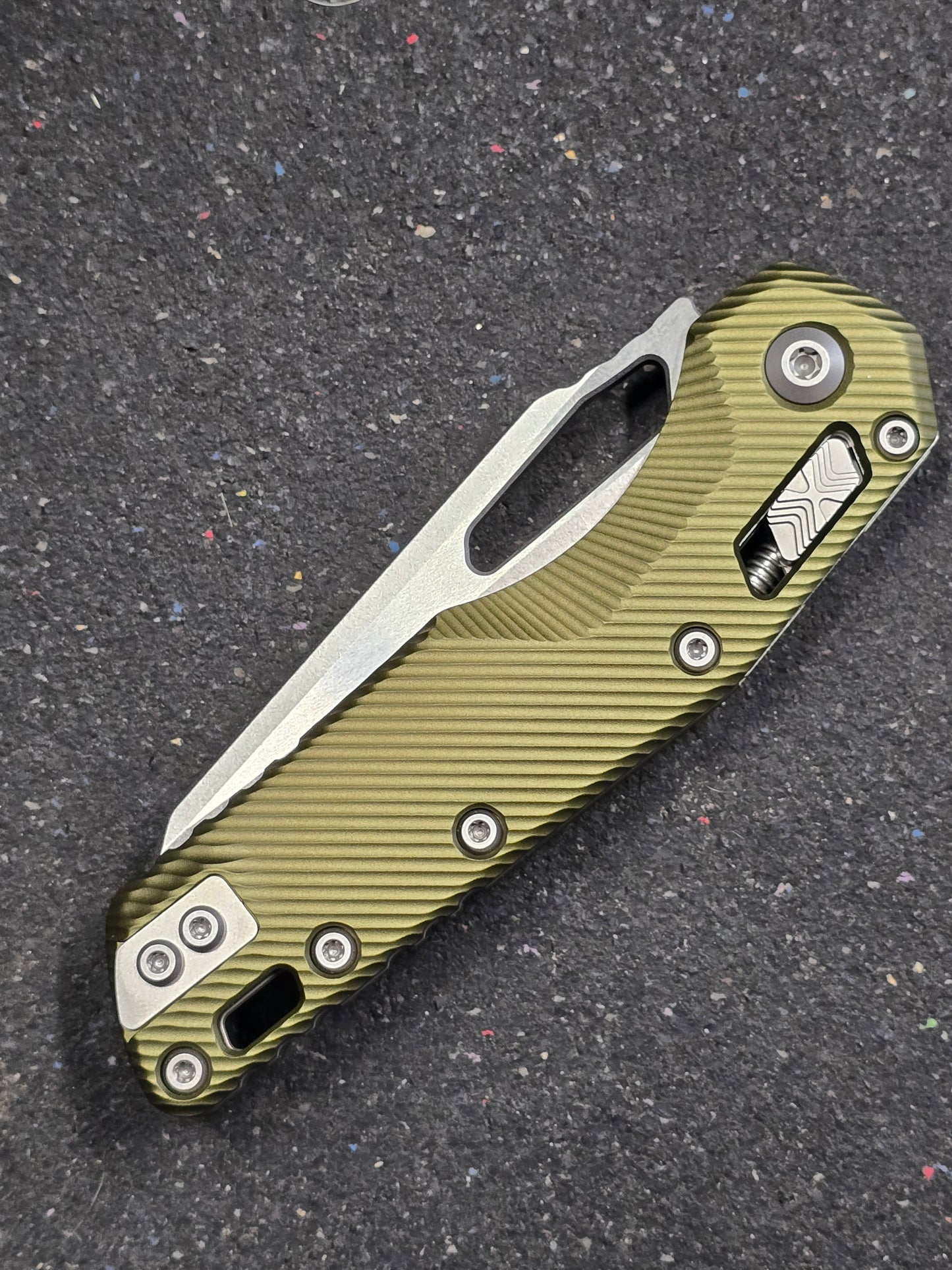 Microtech MSI Ram-Lok Flutes Green Aluminium