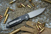 Pro-Tech TR3 Tactical Response Blasted Blade Black Handle