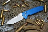 Pro-Tech LG301-blue Rockeye Auto blue handle CPM-S35VN