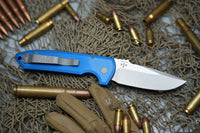 Pro-Tech LG301-blue Rockeye Auto blue handle CPM-S35VN