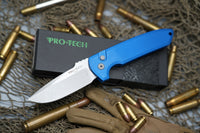 Pro-Tech LG301-blue Rockeye Auto blue handle CPM-S35VN