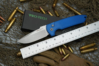 Pro-Tech LG301-blue Rockeye Auto blue handle CPM-S35VN