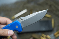 Pro-Tech LG301-blue Rockeye Auto blue handle CPM-S35VN