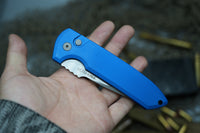 Pro-Tech LG301-blue Rockeye Auto blue handle CPM-S35VN