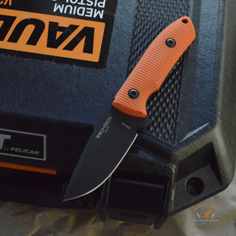 Protech SBR Fixed Blade Orange by Protech Les George design