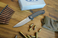 Zero Tolerance 0452CF Dmitry Sinkevich Flipper 4.1" S35VN Satin Blade, Carbon Fiber and Titanium Handles