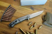 Zero Tolerance 0452CF Dmitry Sinkevich Flipper 4.1" S35VN Satin Blade, Carbon Fiber and Titanium Handles