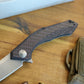 Zero Tolerance 0462 Dmitry Sinkevich Flipper Knife 3.75" CPM-20CV Two-Tone Blade, Red Carbon Fiber and Titanium Handles