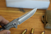 Zero Tolerance 0450 Dmitry Sinkevich Flipper 3.25" S35VN Satin Blade, Titanium Handles