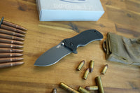Zero Tolerance Model 0350 Assisted Flipper Knife 3.25" S30V Black Plain Blade, Black G10 Handles