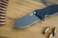 Zero Tolerance Model 0350 Assisted Flipper Knife 3.25" S30V Black Plain Blade, Black G10 Handles