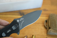 Zero Tolerance Model 0350 Assisted Flipper Knife 3.25" S30V Black Plain Blade, Black G10 Handles