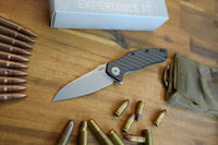 Zero Tolerance 0770CF Assisted Flipper 3.25" S35VN Stonewash Blade, Carbon Fiber Handles