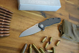 Zero Tolerance 0770CF Assisted Flipper 3.25" S35VN Stonewash Blade, Carbon Fiber Handles