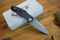 Zero Tolerance 0770CF Assisted Flipper 3.25" S35VN Stonewash Blade, Carbon Fiber Handles