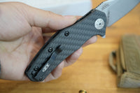 Zero Tolerance 0770CF Assisted Flipper 3.25" S35VN Stonewash Blade, Carbon Fiber Handles