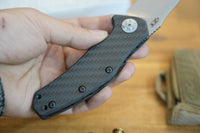 Zero Tolerance 0770CF Assisted Flipper 3.25" S35VN Stonewash Blade, Carbon Fiber Handles