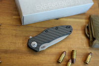 Zero Tolerance 0770CF Assisted Flipper 3.25" S35VN Stonewash Blade, Carbon Fiber Handles