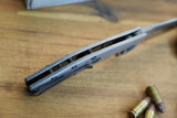 Zero Tolerance 0562TI Hinderer Flipper Knife 3.5" CPM-20CV Satin/Stonewashed Plain Blade, Titanium Handles