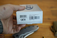 Zero Tolerance 0562TI Hinderer Flipper Knife 3.5" CPM-20CV Satin/Stonewashed Plain Blade, Titanium Handles