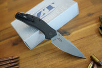 Zero Tolerance 0357BW Assisted Flipper Knife 3.25" CPM-20CV BlackWashed Drop Point Blade, Black G10 Handles