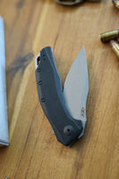 Zero Tolerance 0357BW Assisted Flipper Knife 3.25" CPM-20CV BlackWashed Drop Point Blade, Black G10 Handles