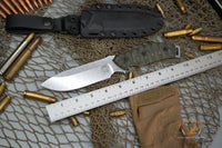 White River Knives Justin Gingrich GTI 4.5" CPM-S35VN Stonewashed Blade, Micarta Handle, Kydex Sheath - WRGTI45-LBO