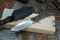 White River Knives Justin Gingrich GTI 4.5" CPM-S35VN Stonewashed Blade, Micarta Handle, Kydex Sheath - WRGTI45-LBO