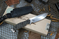 White River Knives Justin Gingrich GTI 4.5" CPM-S35VN Stonewashed Blade, Micarta Handle, Kydex Sheath - WRGTI45-LBO