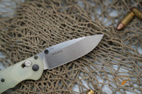 Benchmade Mini Freek AXIS Lock Knife Natural G-10 (3" Stonewash)