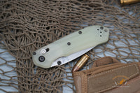 Benchmade Mini Freek AXIS Lock Knife Natural G-10 (3" Stonewash)