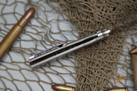 North Mountain Chop Tanto Titanium handle Ti-Damascus clip N690 steel