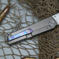 North Mountain Chop limited circle Tanto Titanium handle Zirconium Damascus clip N690 steel