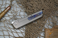 North Mountain Chop limited circle Tanto Titanium handle Zirconium Damascus clip N690 steel