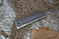 North Mountain Chop San Mai SLD Steel marble carbon fiber