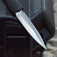 Counterstrike OTF Automatic (Collector Series): 3.35" Double Edge Blade - Tumbled Finish, Aluminum Case & Black Carbon Fiber Cover