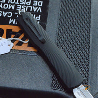 Counterstrike OTF Automatic (Collector Series): 3.35" Double Edge Blade - Tumbled Finish, Aluminum Case & Black Carbon Fiber Cover