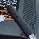Counterstrike OTF Automatic (Collector Series): 3.35" Double Edge Blade - Tumbled Finish, Aluminum Case & Black Carbon Fiber Cover