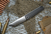 North Mountain Chop Tanto San Mai SLD Steel 3K carbon fiber