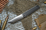 North Mountain Chop Tanto San Mai SLD Steel 3K carbon fiber