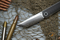 North Mountain Chop Tanto San Mai SLD Steel 3K carbon fiber