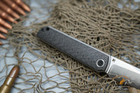 North Mountain Chop Tanto San Mai SLD Steel 3K carbon fiber
