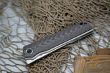 North Mountain Chop Tanto San Mai SLD Steel 3K carbon fiber