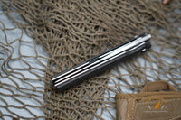 North Mountain Chop Tanto San Mai SLD Steel 3K carbon fiber
