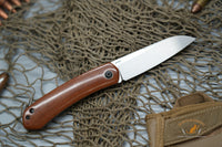 North Mountain Blade Jellyfish Hand Brushed M390 Steel Vintage Micarta