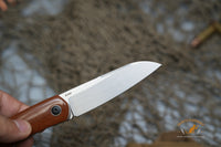 North Mountain Blade Jellyfish Hand Brushed M390 Steel Vintage Micarta