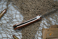 North Mountain Blade Jellyfish Hand Brushed M390 Steel Vintage Micarta